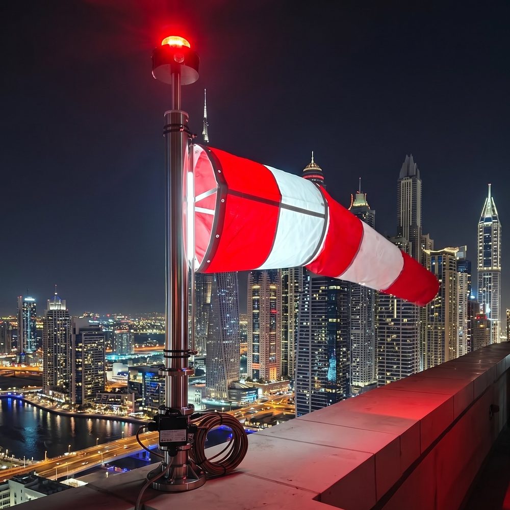 Rooftop high-rise windsock